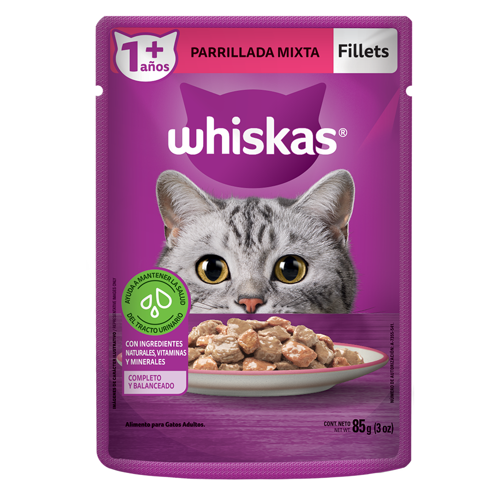 Whiskas® Alimento Húmedo para Gatos Parrillada Mixta 