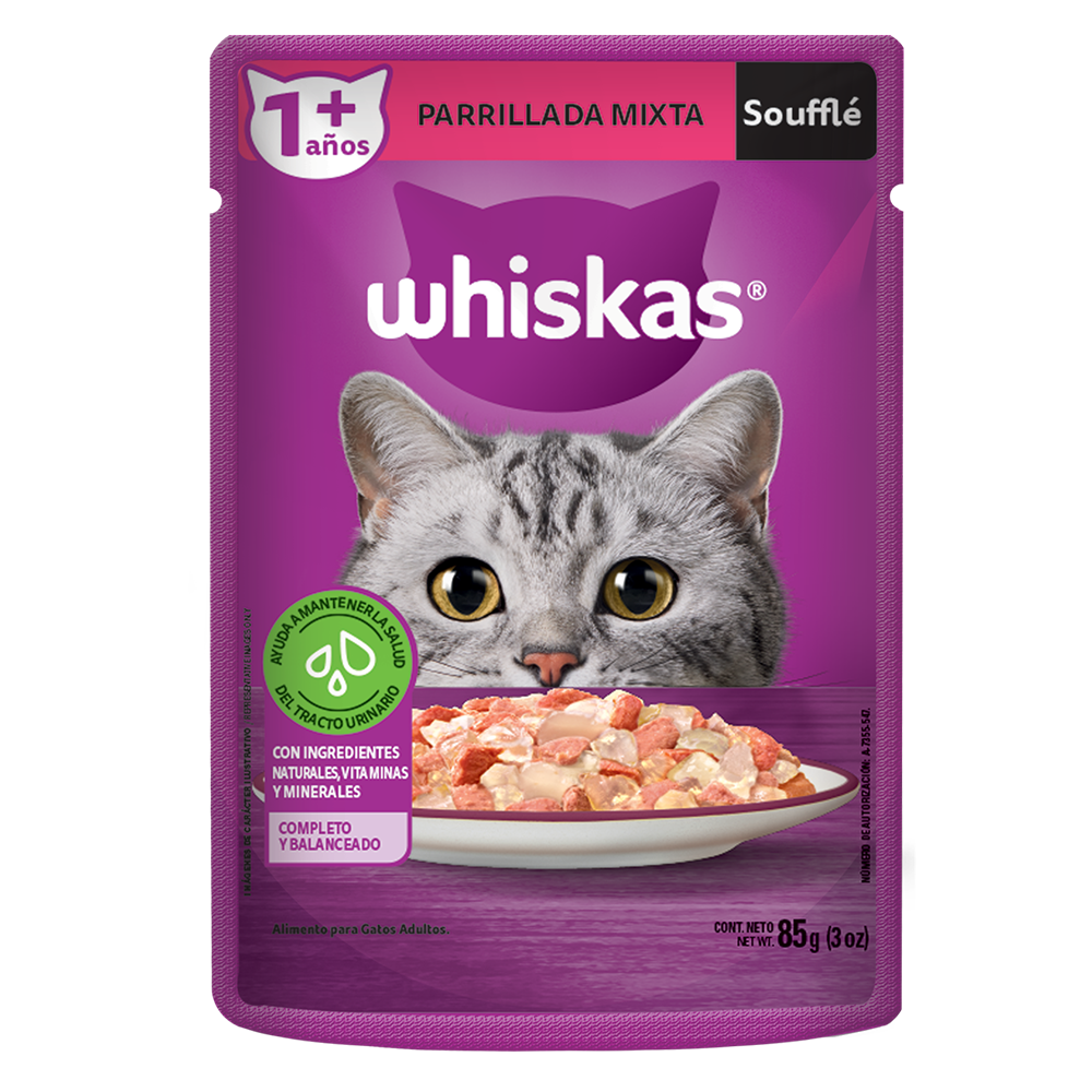 Whiskas Alimento Húmedo para Gatos Parrillada Mixta  - 1